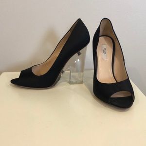 Prada satin shoes size 37 1/2.  Worn once!